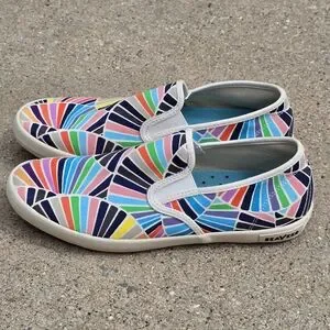 Seavees X Mr. Turk collab rainbow slip on ? SeaVees x McConnells Rainbow Hawthorne Slip On main image 4